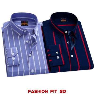 Premium Quality Full Sleev Steep Shirt 2pcs