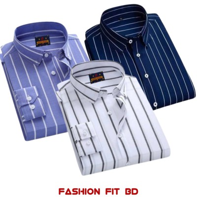 Premium Quality Full Sleev Steep Shirt 3pcs
