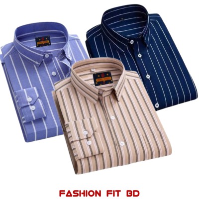 Premium Quality Full Sleev Steep Shirt 3pcs